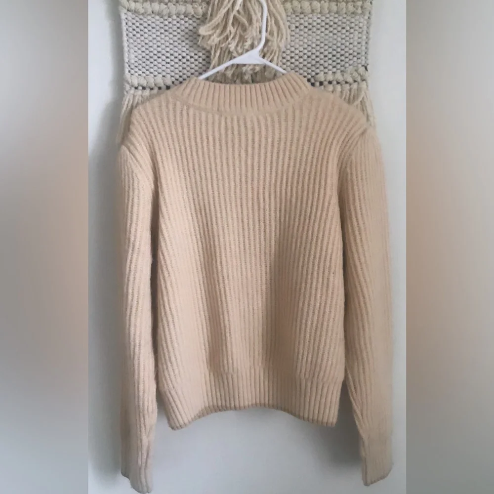 Scotch & Soda Puff Sleeve Ribbed Sweater Wool Alpaca Blend Long Sleeve XL - Picture 5 of 9